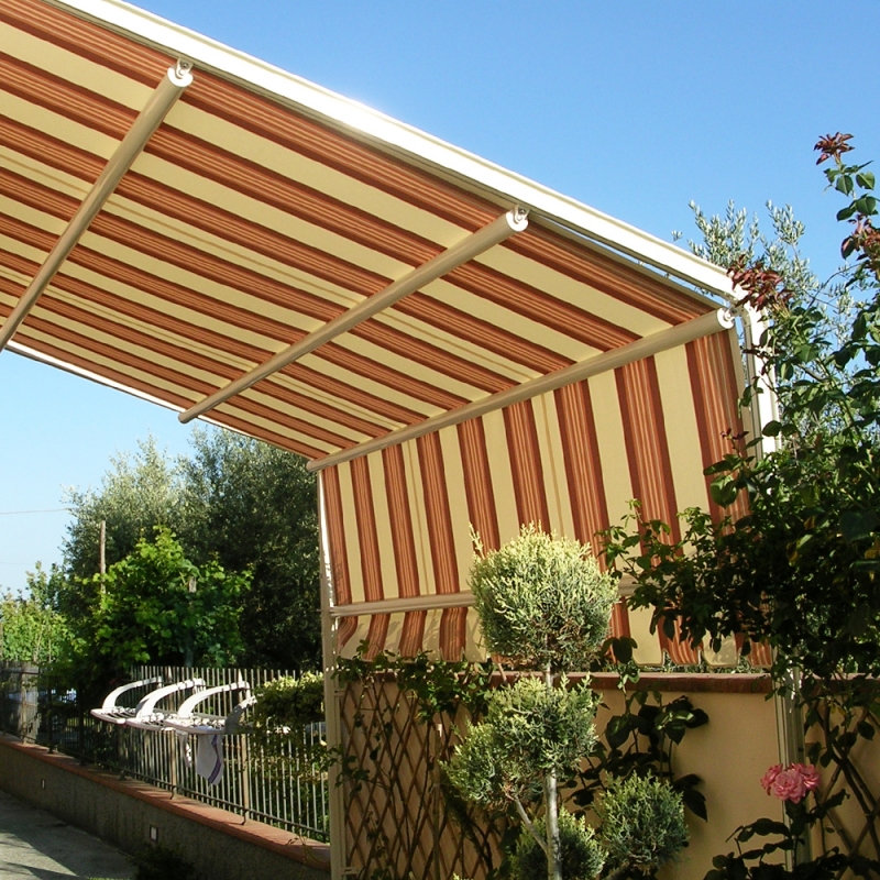 Tenda da sole con guide laterali max